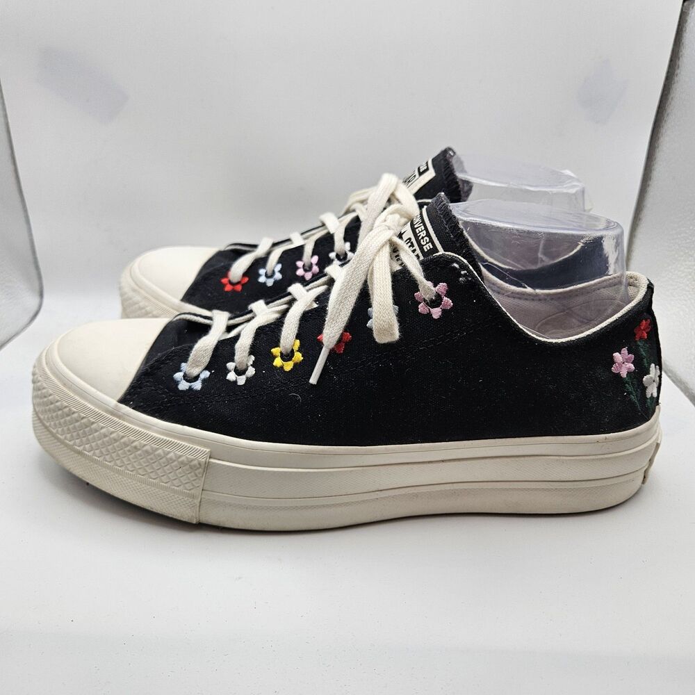 Converse CTAS Lift Platform Floral Sneaker Whimsical Alternative Skate Size 9 - Picture 2 of 8